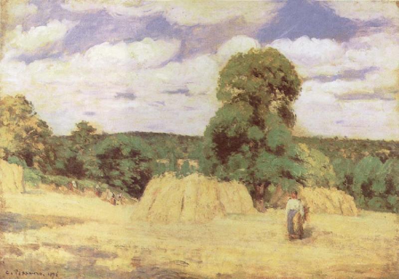 Camille Pissarro Harvest at Monfoucault